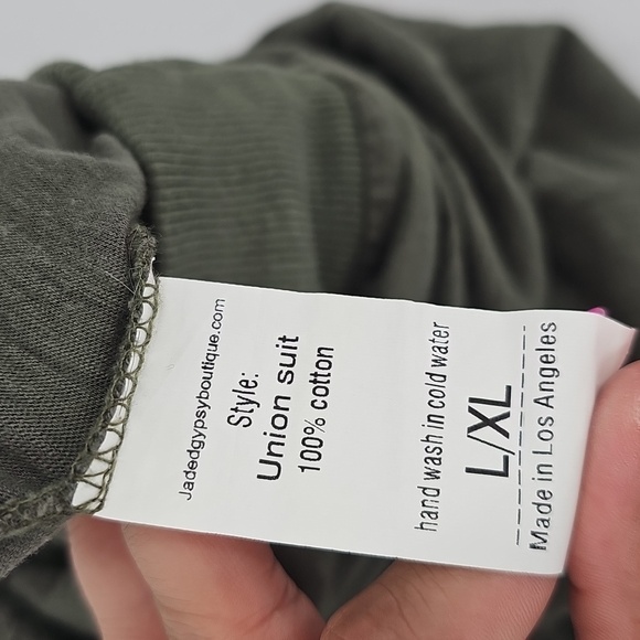 Casual Olive Green Jumpsuit - Picture 8 of 8